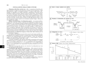 Installazione delle fibre ottiche