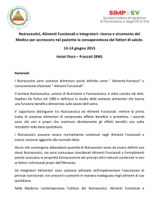 Nutraceutici, Alimenti Funzionali e Integratori