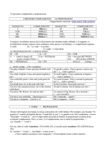 Pronomi complemento - preposizioni
