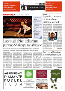 Lucesugliabissidell`anima per uno Shakespeare africano