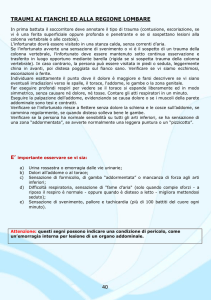 traumi ai fianchi ed alla regione lombare