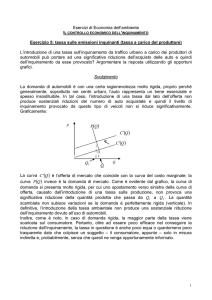 Esercizi di Economia dell`ambiente