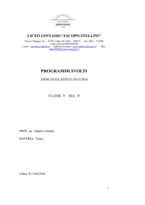 5D - Liceo classico "Jacopo Stellini"