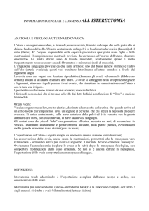 INFORMAZIONI GENERALI E CONSENSO ALL`ISTERECTOMIA