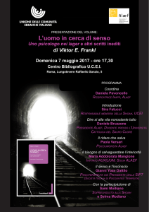 L`uomo in cerca di senso Uno psicologo nei