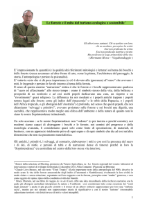 Le foreste e il mito del turismo ecologico e sostenibile