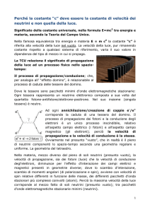 Significato della costante universale, nella formula E=mc2