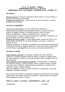 Le misure. Misure ed errori: le misure, l`incertezza della