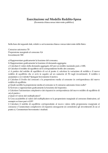 Esercitazione di contabilità nazionale