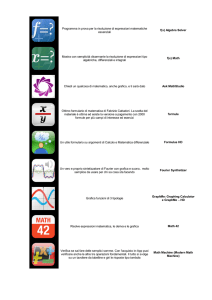 Programma in prova per la risoluzione di espressioni matematiche