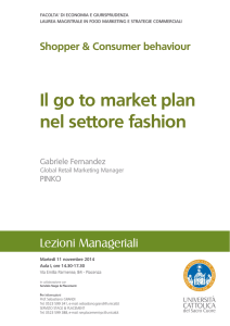 Il go to market plan nel settore fashion