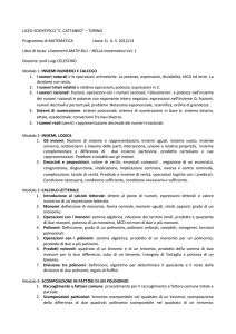 LICEO SCIENTIFICO “C. CATTANEO” – TORINO Programma di
