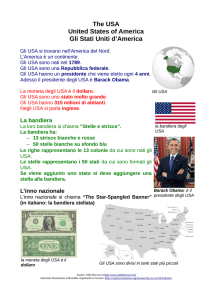 The USA United States of America Gli Stati Uniti d`America