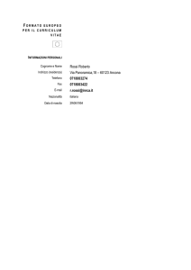 formato europeo per il curriculum vitae