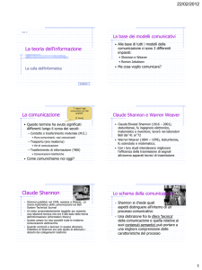 La teoria dell`informazione