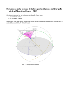 Derivazione della formula di Eulero per la riduzione del triangolo