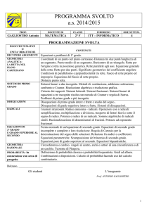 2F, matematica, Prof Antonio Gagliostro