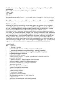 Economia e gestione delle imprese nell`industria della comunicazione