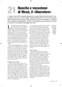 Nascita e vocazione di Mosè, il «liberatore»