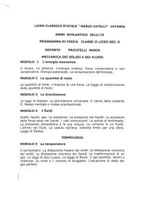Il lavoro. La potenza. L`energia cinetica. Forze conservative e non