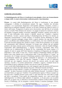 COMUNICATO STAMPA La Radiodiagnostica del Meyer si