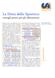 La Dieta dello Sportivo