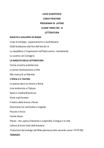 LICEO SCIENTIFICO CARLO PISACANE PROGRAMA DI LATINO