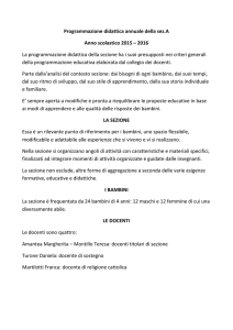 Programmazione didattica annuale della sez A