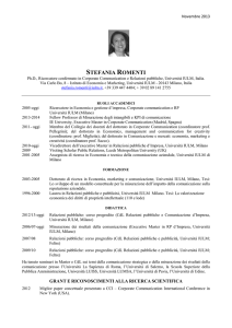 stefania romenti - Università degli Studi di Pavia