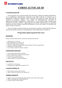 Corso base di AutoCAD 3D