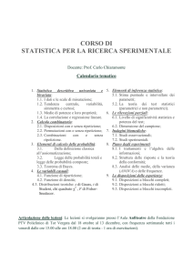 corso di statistica per la ricerca sperimentale