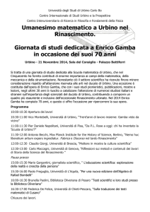 Università degli Studi di Urbino Carlo Bo Centro Internazionale di