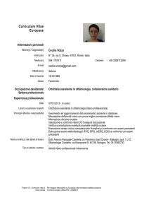 Curriculum Vitae Europass - Policlinico S.Orsola