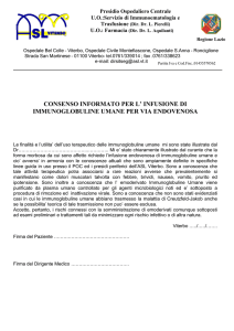 consenso informato per l` infusione di immunoglobuline