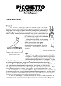 A 3 LA VITA QUOTIDIANA I Bronzetti Vasi
