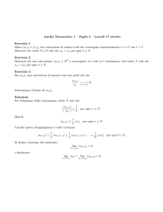 Analisi Matematica 1 – Foglio 3 – Luned`ı 17