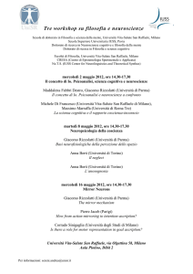 Tre workshop su filosofia e neuroscienze - NETS