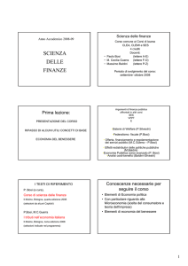scienza delle finanze - Facoltà di Economia Marco Biagi