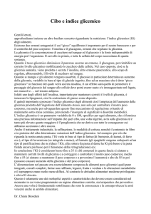 Cibo e indice glicemico