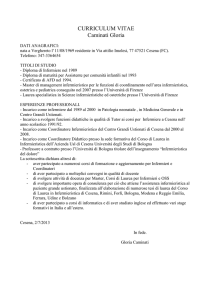 CURRICULUM VITAE Caminati Gloria