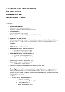Letteratura - Liceo Marie Curie Meda