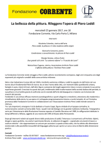 La bellezza della pittura. Rileggere l`opera di Piero Leddi