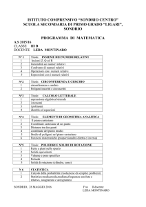 3B programma MATEMATICA-MONTINARO