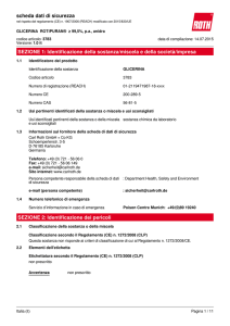 Scheda Dati di Sicurezza: GLICERINA
