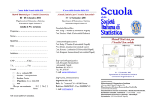 Metodi Statistici per l`Analisi Sensoriale
