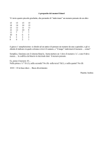 A proposito dei numeri binari Vi invio questo piccolo giochetto, che