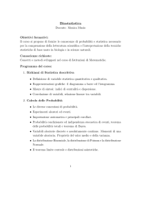 Biostatistica - I blog di Unica