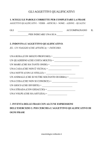 GLI AGGETTIVI QUALIFICATIVI - maestralagio