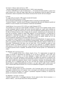 •S. Freud e J. Breuer, Studi sull`isteria, 1895: “Sul meccanismo