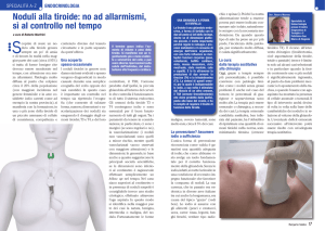 Noduli alla tiroide: no ad allarmismi, sì al controllo nel tempo